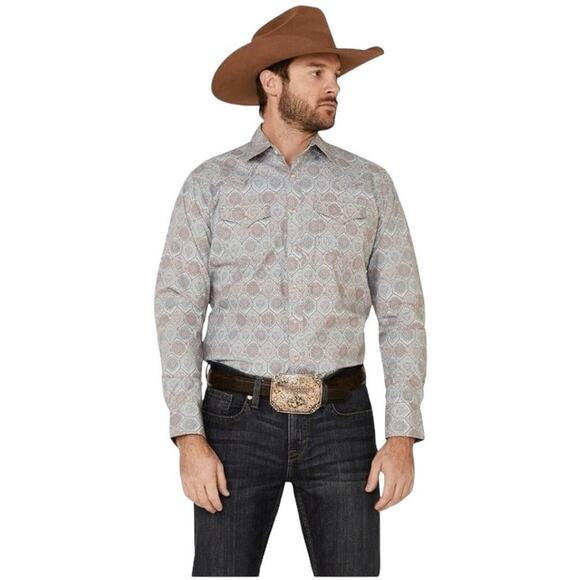 Wrangler Retro Men's Multicolor Medallion Print Western Button-Up | Size XXL - Picture 1 of 12